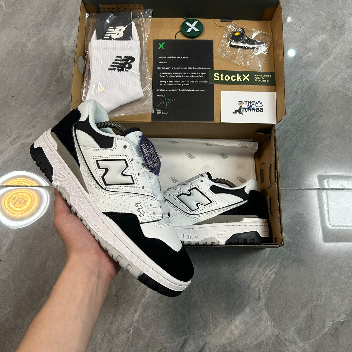 New Balance 550 GS White Black Rain Cloud