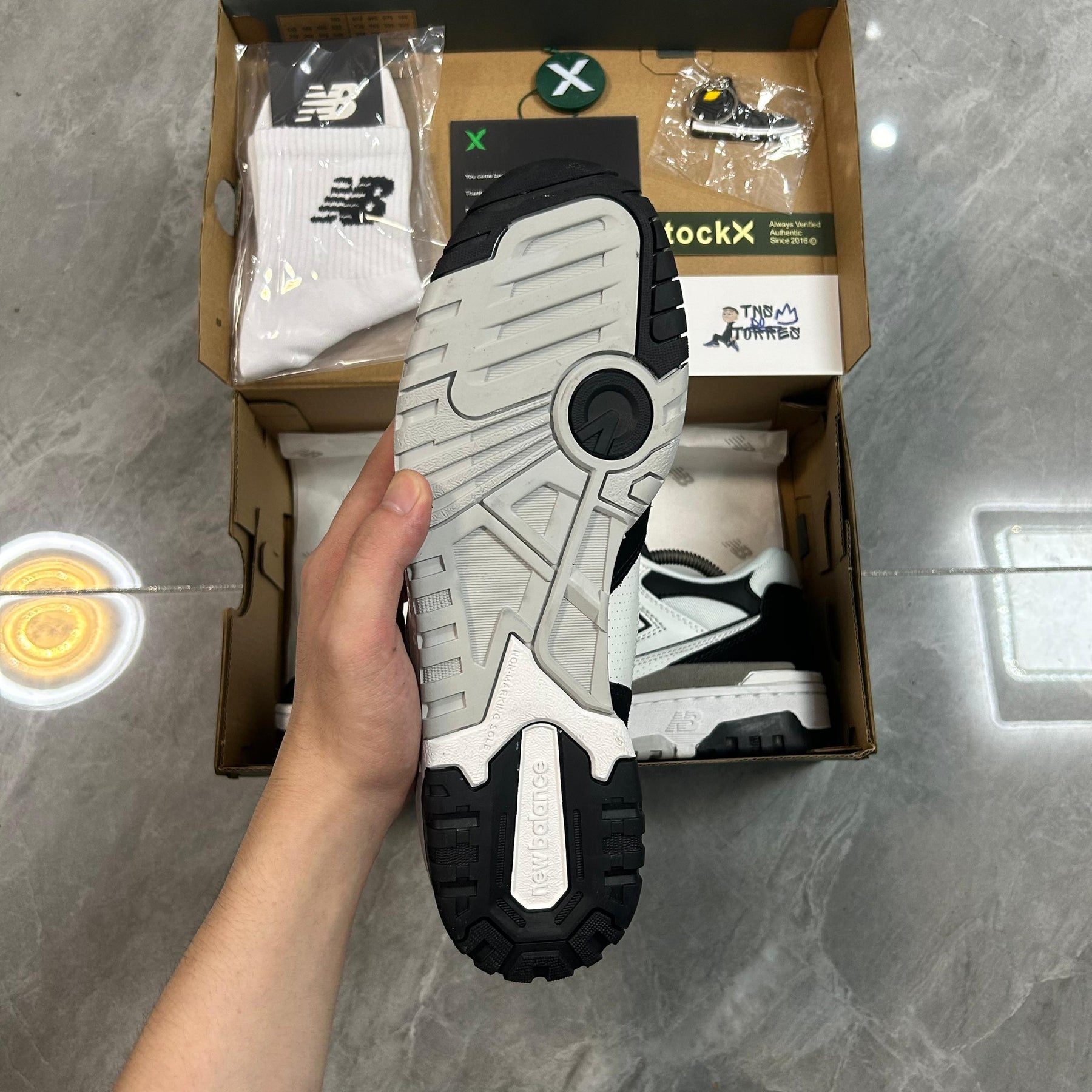 New Balance 550 GS White Black Rain Cloud