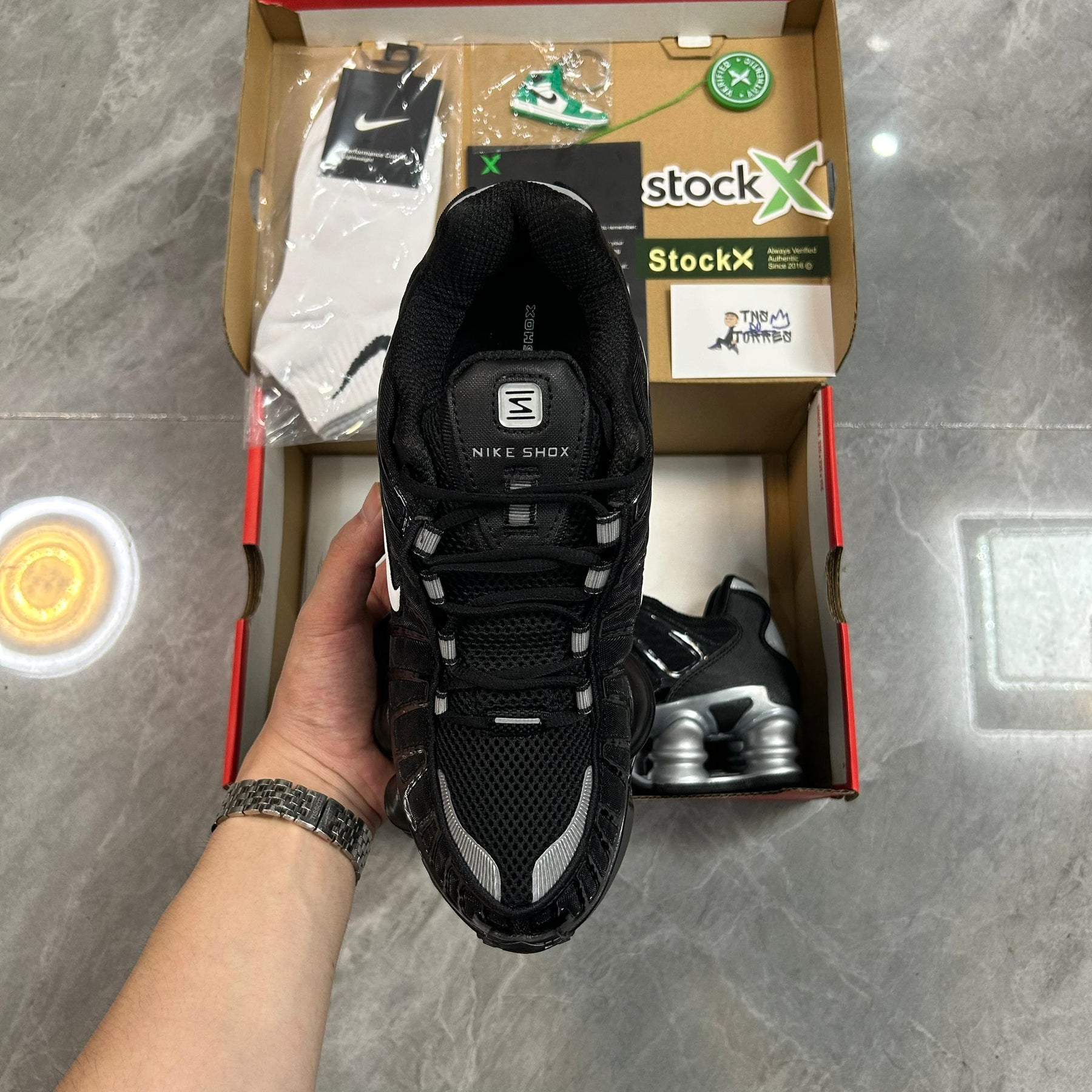 Nike Shox TL Preto/Prata