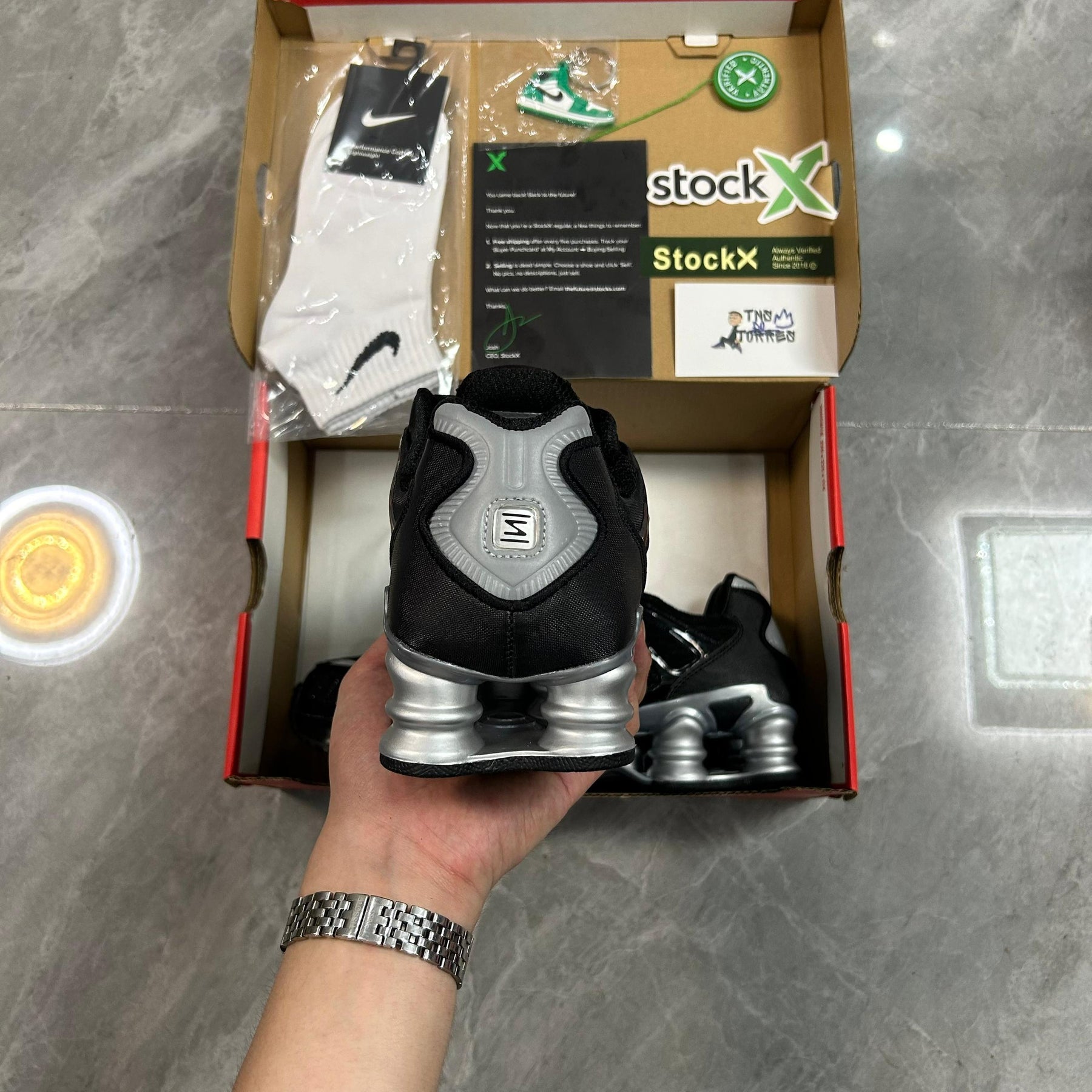 Nike Shox TL Preto/Prata